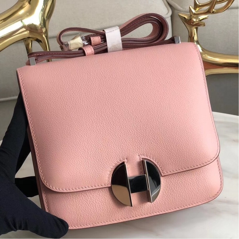 Hermes 2002 20cm Bag In Rose Sakura Evercolor Calfskin