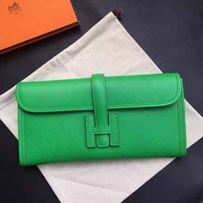 Hermes Bamboo Epsom Jige Elan 29 Clutch Bag