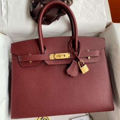 Hermes Birkin 30 Sellier Handmade Bag in Rouge H Epsom Calfskin