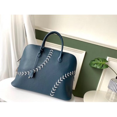 Hermes Blue Malte Bolide 1923 45 Baseball Bag