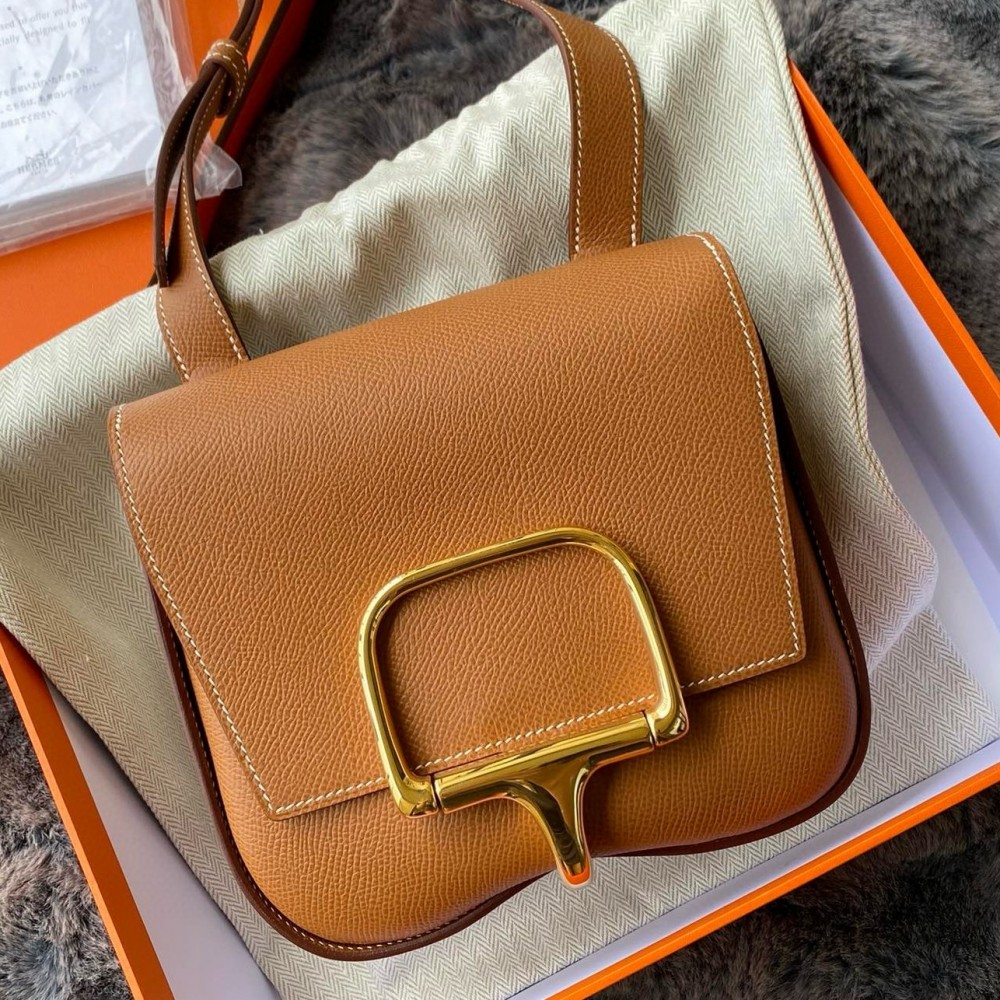 Hermes Della Cavalleria II Mini Bag in Gold Epsom Calfskin