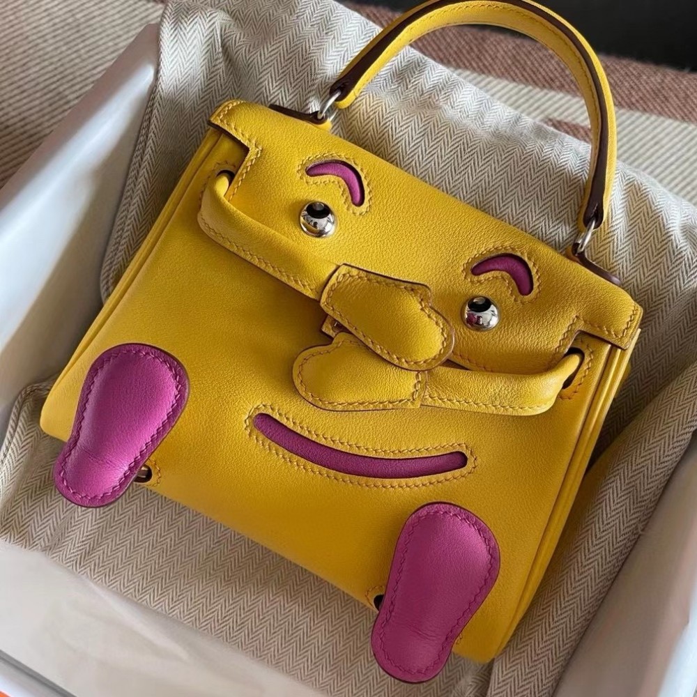 Hermes Kelly Doll Quelle Idole Bag in Jaune Ambre Swift Calfskin