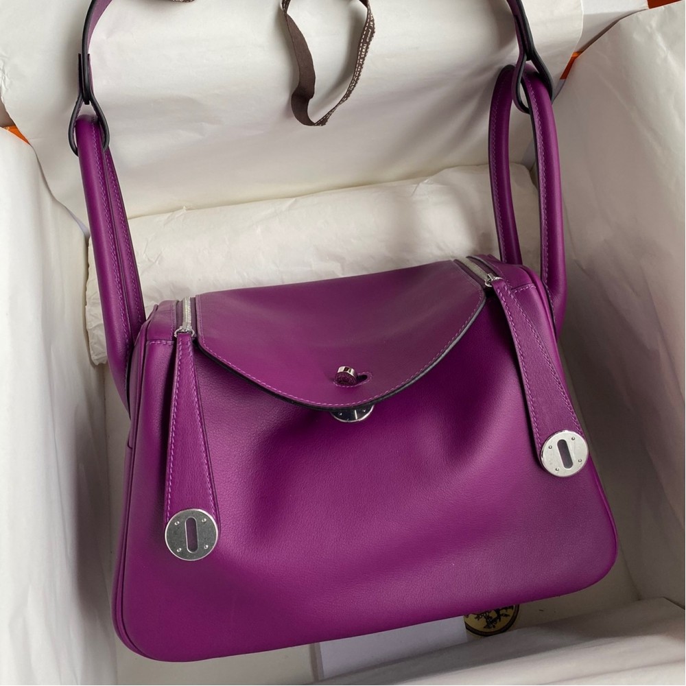 Hermes Lindy 26 Handmade Bag In Anemone Swift Calfskin