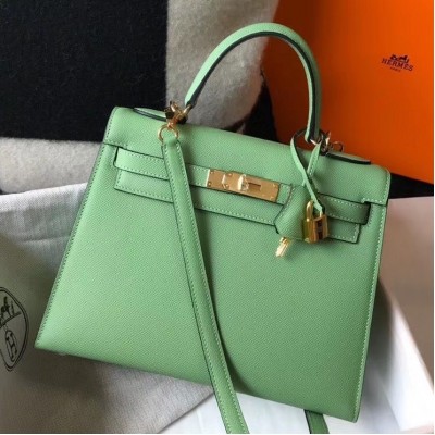 Hermes Vert Criquet Epsom Kelly 25cm Sellier Bag GHW